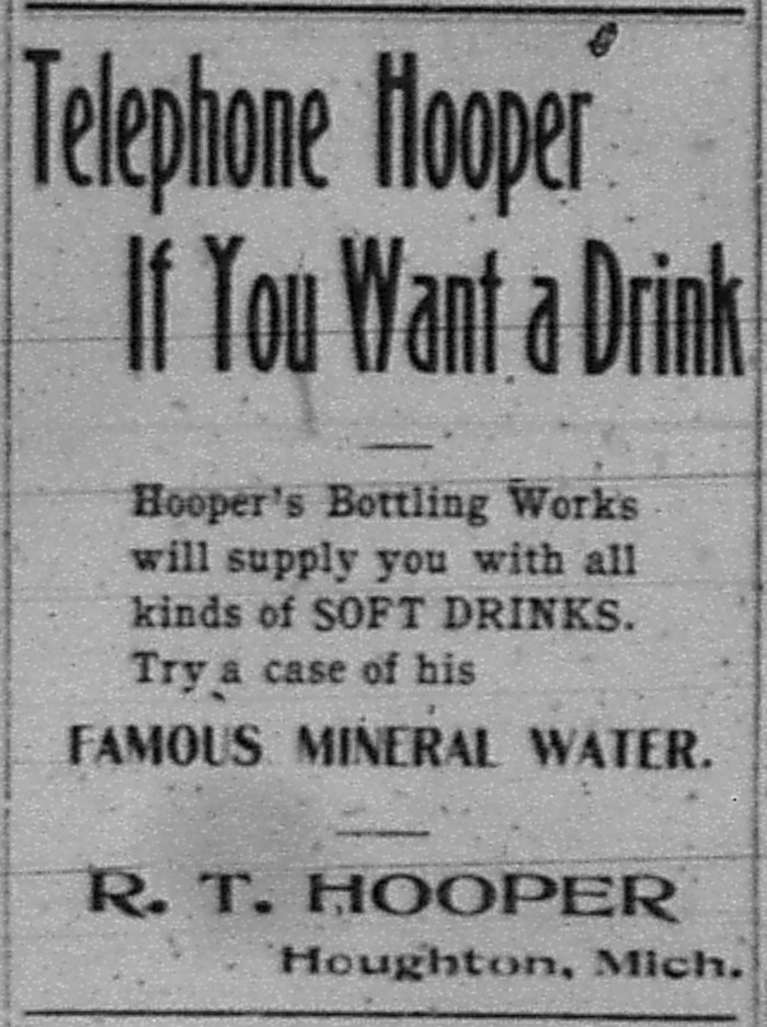 Newspaper ad - <i>The Daily Mining Gazette</i>, 11 Sep 1900